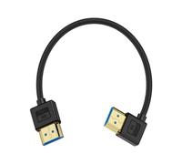 Maxhood 8K HDMI Right Angle Cable 0.3M, 90 Degree Angle, 48Gbps & 8K@60hz, Soft & Slim, Ultra Thin Short Short HDMI 2.1 Silicone Cable Cord Compatible for Roku TV/HDTV/PS5/Blu-ray