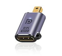 Maxhood 8K Mini Displayport to Displayport Adapter, Mini DP to DP Male to Female Extension Adapter, Gold Plated Mini DP 1.4V Adapter for Macbook Air/Pro, Camera, 1-Pack