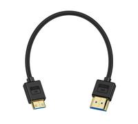 Maxhood 8K Short Mini HDMI to HDMI Cable 0.3M, Ultra Thin Slim Soft Mini HDMI to HDMI 2.1 Cable High Speed 48Gbps HDMI to Mini HDMI Adapter Cable for Camera, Camcorder,Tablet