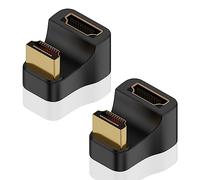 Maxhood 8K U Shaped HDMI Adapter, 180 Degree HDMI Adapter, Up Angle HDMI 2.1 Extender Adapter 48Gbps HDMI Male to Female Extension Adapter With LED Indicator for HDTV, PS5, Laptop, 2pack