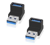 Maxhood 90 Degree USB 3.1 Adapter, USB Extender Adapter 10Gbps, USB 3.1 Male to Female Type A to Type A Cable Adapter, UP & UP USB A to A Adapter for Hard Drive, keyboard, Laptop, 2Pack