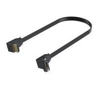 Maxhood Flat HDMI Cable 1.5ft, 4K 90 Degree HDMI Cable, 18Gbps Panel Mount HDMI Extension Cable, Up Angled HDMI Male to Up Angled HDMI Female Cord Support for Ethernet 3D 4K UHD TV PC Xbox