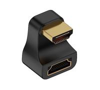 Maxhood HDMI 2.1 180 Degree Adapter, 8K U Shaped HDMI Adapter, Up Angle HDMI 2.1 Extender Adapter 48Gbps HDMI Male to Female Extension Adapter With LED Indicator for HDTV, PS5, Laptop, 1pack