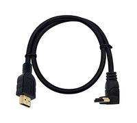 Maxhood HDMI 2.1 Cable 2feet, 8K HDMI 2.1 90 Degree Up Angle Cable, Flexible Slim High Speed Cord Support 4K@120Hz 8K@60Hz Compatible with Roku TV/HDTV//PS4 /PS5.