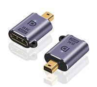 Maxhood Mini Displayport to Displayport Adapter 8K, Mini DP to DP Adapter, 8K@60hz Mini Displayport Male to Displayport Female Adapter Support Displayport 1.4 for MacBook, Surface Pro, 2Pack