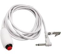 Maxhood Push Button Cord Cable for Nurse Station, Nurse Call Cord 6.35mm 1/4" Phone Plug Cable with Bed Sheet Clip for Nurse Station Universal Replacement Call Cord, 9.8feet/3m