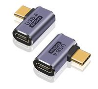 Maxhood Right Angle USB C Adapter, 40Gbps USB C Adapter, 2Pack USB C Extender Adapter Support 8K Video Display 100W Charging for Thunderbolt4, USB4, USB C Mobile Phone, Tablet