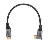 Maxhood Short USB C Cable 1ft, 100W USBC to USBC Right Angle Cable, 40Gbps Type C to Type C Fast Charging Cord Support 8K Video Thunderbolt 4 Cable for MacBook, PC, Galaxy S23