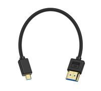 Maxhood Ultra Thin Short Micro HDMI to HDMI Cable 0.3M, Soft Slim 8K HDMI to Micro HDMI Cable High Speed 48Gbps Micro HDMI 2.1 Cable Compatible for Raspberry Pi 5 4, Hero 9/8/7