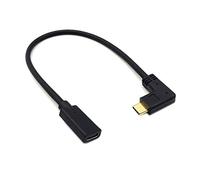 Maxhood USB C Extension Cable 0.3m, Short USB C Extension Right Angle 90 Degree USB 3.1 Type C Male to Female Extender Cable for Laptop & Tablet & Mobile Phone