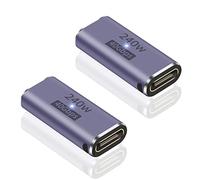 Maxhood USB C Female to Female Adapter, 240W USB C Coupler, 40Gbps Type C Extender Coupler with 8K@60Hz Video Compatible for iPad, Macbook,Thunderbolt 4/3, 2-Pack