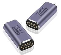 Maxhood USB C Female to Female Adapter, USB C Coupler 40Gbps & 5A OTG Adapter, 2Pack Type C Coupler Extender 8K@60hz Video 100W Fast Charging for USB4 Cable, Thunderbolt 4.