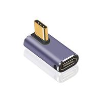 Maxhood USB C Righ Angle Adapter 240W, Right Angle USB C 90 Degree Adapter 40G, USB C Right Angle Extension Adapter Support 8K Video with LED Light for ipad, MacBook, Tablet, Phone, 1pcs