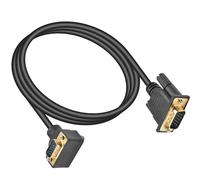 Maxhood VGA Cable Male to Male 5ft 90 Degree VGA to VGA Cable, Down Angle VGA 15 Pin Connector Cable, VGA Computer Monitor Cord Support 1080p Resolution for PC Laptops TV Projectors