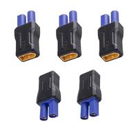 Maxhood XT60 to EC5 Adapter, 5PCS EC5 to XT60 Male Female Adapter, No Wires Power Converter 100W RC Connector Adapter for Battery Charging Drone, Model Car Aircraft