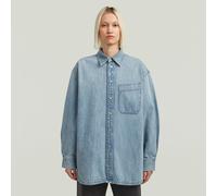 Maxi 1-Pocket Overshirt - sun faded pacific blue - Women XL