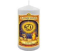 Maxi Candle Birthday 50 Years with Papyrus - Spiritual Wishes - Maxi Format