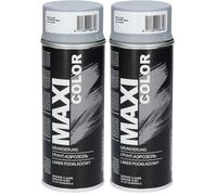 Maxi Color Grey Spray Primer - 400ml. Fast-drying, high-coverage primer for metal, wood & plastic. Ideal for indoor/outdoor use. Smooth finish, excellent adhesion (Pack of 2)