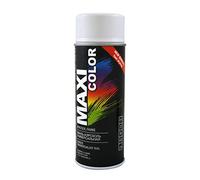 Maxi Color Satin Brilliant White RAL9016 Spray 400ml - Fast-drying spray for metal, wood & plastic. Provides a smooth satin white finish with strong coverage and long-lasting protection.
