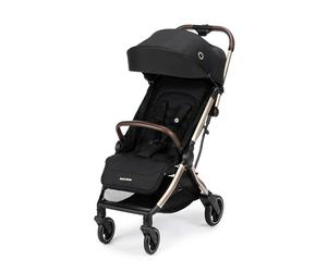 Maxi-Cosi Eva3 Pushchair, 0-4 Years, 0-22 kg, Baby Stroller, Lightweight & Compact Stroller, Full Lie-Flat Position, 3 Recline Positions, Automatic Fold, Carry Strap, Essential Black Champagne