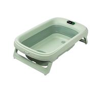 Maxi-COSI Indigo Foldable Baby Bath Tub, 0-4 Years, Spacious Toddler Bath Tub, Integrated HighSense Thermometer, Anti-Slip, Retractable Hanging Hook, Flat Fold, Sage Green