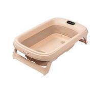 Maxi-COSI Indigo Foldable Baby Bath Tub, 0-4 Years, Spacious Toddler Bath Tub, Integrated HighSense Thermometer, Anti-Slip, Retractable Hanging Hook, Flat Fold, Muted Terra