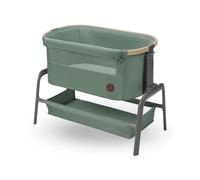 Maxi-Cosi Iora Co-Sleeping Crib, Folding Co-Sleeping Cot, 0-6 Months, 9 kg Max, Sliding System, Comfort Mattress, Large Basket, Easy to Carry, Beyond Green