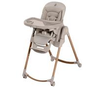 Maxi-Cosi Minla Plus 6-in-1 Evolutionary Highchair, 0 to 14 Years, Max. 60 kg, One Hand Swivel Tray, 4 Wheels, 9 Heights, 5 Reclining Positions, Adjustable Children's High Chair, Elegance Beige