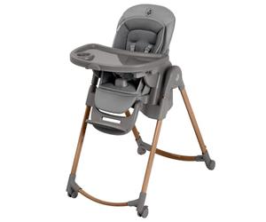 Maxi-Cosi Minla Plus 6-in-1 Evolutionary Highchair, 0 to 14 Years, Max 60kg, One Hand Swivel Tray, 4 Wheels, 9 Heights, 5 Recline Positions, Adjustable Children's High Chair, Elegance Graphite