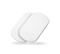 Maxi-Cosi Organic Carrycot Bedsheets, Compatible with all Maxi-Cosi Carrycots, 2-in-1 Pack, 100% Organic Cotton Pram Sheets, Eco-Friendly, Universal Fit, Premium Fabrics, Machine Washable, White