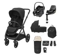 Maxi-Cosi Oxford 9 Piece Complete 360 Travel System Bundle - Twillic Black