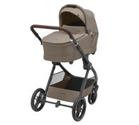 Maxi-Cosi Oxford Plus Baby Stroller, 2-in-1 Set with Carrycot, 0-4 Years, 0-22 kg, Compact Foldable, Smooth Suspension, 3 Recline Positions, Large 10 kg Storage Basket, Twillic Truffle