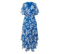 Maxi Dress in Silk Chiffon with Smocked Waist Women s.Oliver Bleu 46