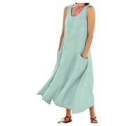Maxi Dresses For Women Uk, Maxi Dresses For Women Spring Summer Cotton Linen Long Dresses Boho Casual Beach Flowy Tshirt Sundress Loose Sleeveless Tank Dress Oversized Hawaiian Beach Dress Outfits Dre