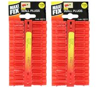 Maxi Fix 200 X 6 mm Red Plastic Wall Plugs Rawl Raw Plug