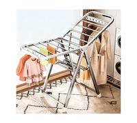 Maxi Foldable Drying Rack with Hanging Bar Ideal for Small Clothes & Towels Perfect for Bathrooms & Balconies Space Saving Design (Second Tier 160cm)