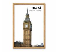 Maxi Frame EtonWood, 24 x 36 Inches Approx. Perfect for Wall Gallery Portrait Landscape Art Decor with Heavy Duty Backing and Shatter-Resistant Styrene, 36"x24" (91.4 x 61.0cm), Oak