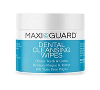 Maxi-Guard Dental Cleansing Wipes for Dogs, Cats, Horses and Companion Animals (100 wipes), light blue/white