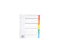 Maxi Index Extra-wide 230 micron Card with Coloured Mylar Tabs 5-Part A4 White