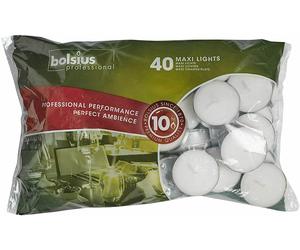Maxi Light Tealight Professional - Bolsius - 10 Hour Burn (40 per Bag)