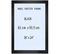 Maxi Matt Black Poster Frame (Black, 61 cm x 91.5 cm(36 x 24))