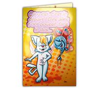 Maxi Maxi Giant Card - Good Luck Starter Card for Continuation Moving Retirement Funny Funny Cat Kitten Charlestown Illustration