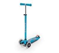 Maxi Micro™ Deluxe LED Kickboard Scooter | The Original | Children's Scooter from 5 Years | Height-Adjustable Handlebar | Colour Aqua