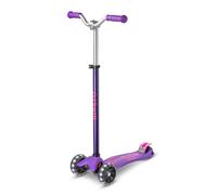 Maxi micro™ Deluxe Pro LED | The Original | Children's Scooter from 5 Years | Premium Children's Scooter from 5-7 Years | Height-Adjustable Handlebar | Kickboard Scooter | 5 6 7 Years (Purple)