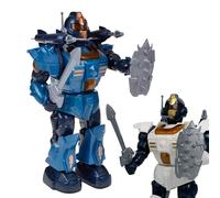 Maxi Robot Walking Toy 35 cm with Lights Sounds Launches Missiles Functioning Sword Shield 360° Rotation Intelligent Interactive Robot that Illuminates and Shoots Missiles, Random Assorted Colours