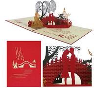 Maxi-Solutions 3D pop up Greeting Cards with Traditional Bridge design for Chinese New Year/Birthdays/Anniversary/Valentine …