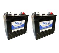 MAXI T125E Deep Cycle Traction Battery, 6V 245Ah, Pack of 2, Industrial Power Supply for Golf Carts, Floor Scrubbers, Off-Grid Applications, 2 Year Warranty