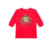 Maxi Teddy Bear Print Dress- female- Moschino- Dresses- Red- 2 Y- Kids 2 Y