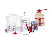 Maxi Wine Making Kit with 12L Wood Fruit Press English Guide
