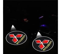 MAXIAOMA 2 Pcs Car Welcome Door Light for Mitsubishi Xforce 2023, Car Welcome Light Projection Lamp Personalized Door Lamp Car Decoration Accessories,Red